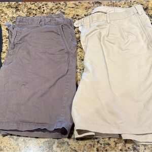 Men's Casual Shorts Set in Gray and Cream